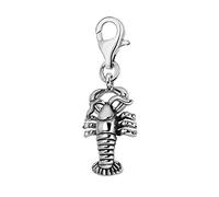 Quiges Donna Charm Ciondolo Placcato Argento Aragosta per Bracciali e Accessori