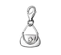Quiges Donna Charm Ciondolo Placcato Argento Borsa della Medicina per Bracciali e Accessori
