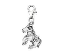 Quiges Donna Charm Ciondolo Placcato Argento Cavallo per Bracciali e Accessori