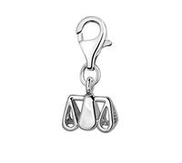 Quiges Donna Charm Ciondolo Placcato Argento Oroscopo Bilancia per Bracciali e Accessori
