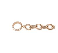 Quiges Donna Collana Ancora Acciaio Inox Oro Rosa 90cm per Ciondoli a Moneta e Anelli di Connessione