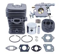 QUIGHZX Kit Guarnizione Cilindro pistone carburatore carburatore for Motosega Formula 5000 350 351 370 371 420 390 391 41 mm Placcato