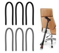 QUIIEOSKIA 6 clip per bastone da passeggio, supporto per bastone, stampelle facili e sicure, per non cadere a terra, girevoli a 360 gradi, accessori per scooter