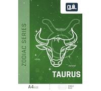 QUIIL TAURUS Notebook: Premium Zodiac Series: QUIIL Studio Premium A4 Ruled Notebook | 160 Smooth Single-Line Writing Pages | Durable Matte Laminated ... for School, Office, Study & Everyday Writing