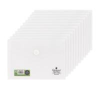 Quijote Paper World Confezione da 12 buste in plastica trasparente - confezioni cartelle su plastica, chiusura velcro, per archiviare, ordinare e portare a scuola, ufficio o università - 17 x 12 cm