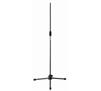 QUIK LOK - A/344 BK, ASTA MICROFONICA Dritta Tripod Serie 300 - Acciaio Microlite, Altezza Regolabile 94 - 158 cm, Base Treppiede in Policarbonato, Nero