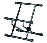 QUIK LOK - BS/317 SUPPORTO PER AMPLIFICATORE Supporto Basso ad Inclinazione Regolabile, In Acciaio Saldato ad Arco, Dotato di Supporti in Gomma e Piedi Regolabili, Colore Nero