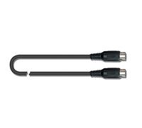 QUIK LOK - Cavo MIDI 5 Poli DIN Maschio-Maschio, Lunghezza 0,5 m, Serie SX, Nero, per Tastiere, Controller, Pedaliere, Interfacce Audio, Studio e Live