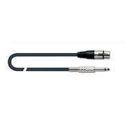 QUIK LOK - Cavo XLR Femmina/Jack TS 6.3 mm Mono 5 m Serie STRIX per Microfono e Audio, Colore Nero, MX/777-5