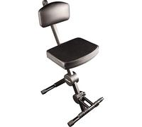 Quik Lok Sgabello per musicisti DX749 Pro – Schienale, Poggiapiedi, Regolabile e Pieghevole – Nero