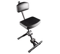 Quik Lok Sgabello per musicisti DX749 Pro – Schienale, Poggiapiedi, Regolabile e Pieghevole – Nero