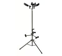 QUIK LOK - GS/538 Supporto Universale Serie GS, per 3 Chitarre, con Meccanismo Blocca-Manico e Appoggia Corpo Ripiegabile, Supporto Richiudibile, Colore Nero