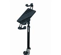 QUIK LOK - IPS/13 SUPPORTO UNIVERSALE PER TABLET Supporto per Tablet Universale, Dotato di 2 Stoppers Flessibili, Piattaforma Ruotabile a 360°, Adatto per Asta Microfono o Leggio, Colore Nero