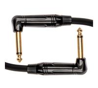 QUIK LOK - JUST 2JR-05 - Cavo per Strumenti Musicali, 0,5 m, connettori Jack Mono 6,3 mm Angolati 90°