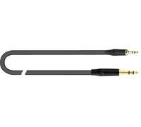QUIK LOK - JUST/J35JS-5 Cavo Adattatore Minijack 3,5 mm Stereo a Jack 6,3 mm Stereo, 5 m, Nero