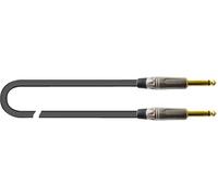 QUIK LOK - JUST/JJ-1 SL Cavo per strumenti 1 m Jack TS Mono - Serie JUST - Connettori silver opaco, guaina rinforzata in PVC, trasmissione lineare del segnale