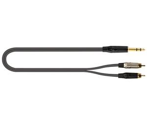 QUIK LOK - JUST/JS2RCA-5 Cavo Audio Adattatore 2 RCA Maschio a 2 RCA Maschio, Lunghezza 5 m, Serie JUST, Nero, per Hi-Fi, Mixer, Home Studio, Registrazione, Impianti Stereo
