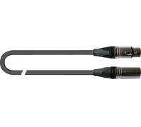 QUIK LOK - JUST MF2 SL Cavo Microfonico Bilanciato 2 m con Connettori XLR Maschio e Femmina, Finitura Argento