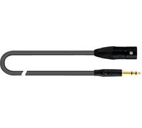 QUIK LOK - JUST/MJS-1 Cavo Microfonico Bilanciato 1 m XLR Maschio/Jack Stereo TRS Nero