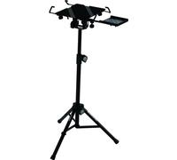 Quiklok Supporto laptop per DJ con asta trepiedi regolabile e ripiano mouse Nero - LPH/004