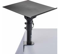 QUIK LOK - MSC/001 SUPPORTO MULTIFUNZIONE CON CLAMP, Supporto da Tavolo Multifunzione, con Morsetto di fissaggio, Piastra Superiore 25 cm x 29 cm, con Strisce Adesive in Gomma, Colore Nero