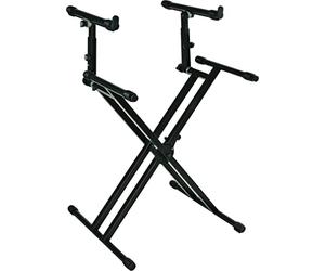 QUIK LOK - QL/742, Supporto per Tastiera a "X", a due Livelli, Colore Nero