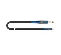 QUIK LOK - RKSA/128-2 Cavo Adattatore Jack Mono 6,3 mm a RCA Maschio, Serie ROK SOLID, Nero, 2 Metri