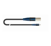 QUIK LOK - RKSA/133-2 XLR MASCHIO/RCA MASCHIO, Cavo Adattatore ROK SOLID, XLR Maschio/RCA M, Colore Nero, Lunghezza 2 mt.