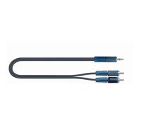 QUIK LOK - RKSA/150-5 Cavo Adattatore Minijack Stereo 3,5 mm a 2 RCA Maschio 5 mt, Connettori Dorati, Superflex Bassa Rumorosità