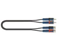 QUIK LOK - RKSA/180-5 - 2 RCA MASCHIO/2 RCA FEMMINA,Cavo adattatore Quik Lok ROK SOLID, 2 x RCA M / 2 x RCA F, Lunghezza 5 mt, Colore Nero