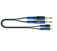 Quik Lok RKSA 130-5 Cavo 2 Jack 6,3 mono 2 RCA maschio 5 metri