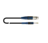 QUIK LOK - RKSM/300-5 Cavo Microfonico XLR Femmina Jack Mono, 5 m, Cavo Superflex Basso Rumore, Connettori Placcati Oro, Nero