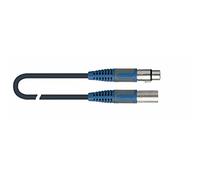 QUIK LOK - RKSM/340-2 Cavo Microfonico XLR Maschio XLR Femmina, 2 m, ROK SOLID Superflex Basso Rumore, Contatti Dorati, Nero
