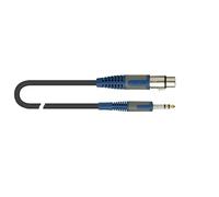 QUIK LOK - RKSM/342-5, Cavo Microfonico XLR Femmina A Jack Stereo 6,3 mm, ROK SOLID, Nero, Lunghezza 5 m