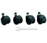 QUIK LOK - Set di ruote ZM99 per supporti tastiera; ruote robuste e scorrevoli; bloccaggio sicuro; montaggio semplice; ideale per spostare supporti con facilità