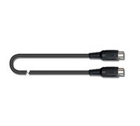 QUIK LOK - SX/164-5 Cavo MIDI 5 Poli DIN Maschio-Maschio, Lunghezza 5 m, Serie SX, Nero, per Tastiere, Controller, Interfacce Audio, Studio di Registrazione e Live Set