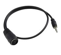 QUIK LOK SX/164 TRS020K, Cavo MIDI TRS da 3,5mm a MIDI DIN 5 Poli Femmina, Lunghezza 20 cm, Ideale per Strumenti e Controller MIDI, Colore Nero