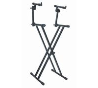 Quik Lok T22 Supporto Tastiera Doppio Livello a X Regolabile con Telaio Rinforza