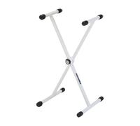 QUIK LOK - T10-WH SUPPORTO TASTIERA A X BIANCO, Supporto per Tastiera, 9 Livelli di Altezza, ad X Regolabile, Profondità Base 46,3 cm, Profondità Supporti 35,7 cm, Colore Bianco