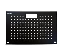 Quik Lok - TOP/001 Ripiano Metallico 54 x 35 cm, Realizzato in Acciaio, Spessore 1,5 mm, Peso 2,35 kg, Colore Nero