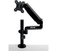 QUIK LOK - VSC/001 SUPPORTO PER VIDEO MONITOR, Supporto con Braccio Pneumatico Snodato per Monitor fino a 32", Aggancio VESA 100 e VESA 75, Soluzione Efficace e Versatile per il Monitor, Colore Nero