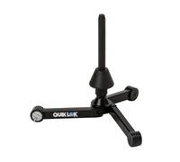 QUIK LOK - WI/996 SUPPORTO PER FLAUTO/CLARINETTO Struttura Solida, Interamente in Metallo, con Verniciatura Antiriflesso, Base Treppiede, Colore Nero