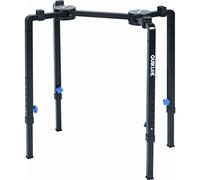 QUIK LOK - WS/640 SUPPORTO PER TASTIERA, MIXER SPEAKERS, E SIDE, Robusto Stand a "T" per Tastiere e Mixer, Comodo Set da Trasporto, con Chiusura a "T", Regolabile in Altezza e Larghezza, Colore Nero