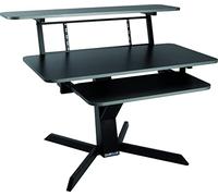 QUIK LOK - Z/460 BK WORKSTATION A 3 RIPIANI, Postazione di Lavoro a 3 Ripiani, Adatta a Tutti i Tipi di Mixer, Tastiere e Computer, Design Lineare, Colore Nero