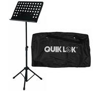 QUIK LOK - Z/612 CY Mobile Rack 12 Unità, Supporto Rack, Pannelli Laterali Traforati, Finitura in Ciliegio
