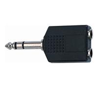 Quiklok AD/76 Adattatore Stereofonico da 2 Jack 6.3 Femmina a un Jack 6.3 Stereo