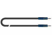 QUIK LOK - RKSA/138-3 Cavo Adattatore Minijack Stereo 3 mt, Connettori Dorati, Superflex Bassa Rumorosità, Ideale Per Strumenti Audio, Colore Nero