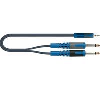 QUIK-LOK RKSA/140-5 cavo audio 5 m 3.5mm 2 x 6.35mm Nero, Blu, Grigio