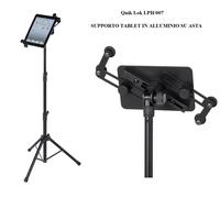 QUIKLOK LPH007 SUPPORTO PER TABLET da 9" a 15" IN ALLUMINIO CON ASTA REGOLABILE