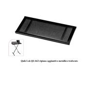 QUIK LOK - QL/662 RIPIANO AGGIUNTIVO METALLICO TRAFORATO Ripiano Metallico per Convertire Supporti a X (T/10, T/20, QLX/11, QLX21, BS/619, QL/646), Con Barre di Rinforzo, Colore Nero